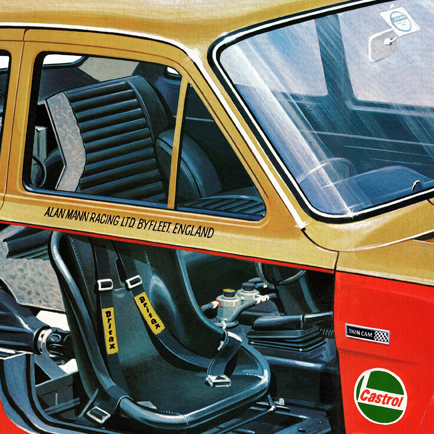CASTROL FORD/AMR MK 1 ESCORT PRINT (A1 SIZE)