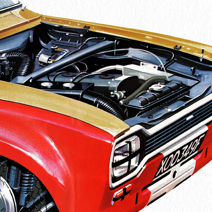 CASTROL FORD/AMR MK 1 ESCORT PRINT (A1 SIZE)