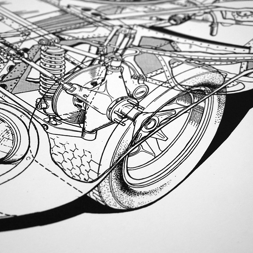 FORD P68-F3L PRINT BY THEO PAGE (A3 SIZE)
